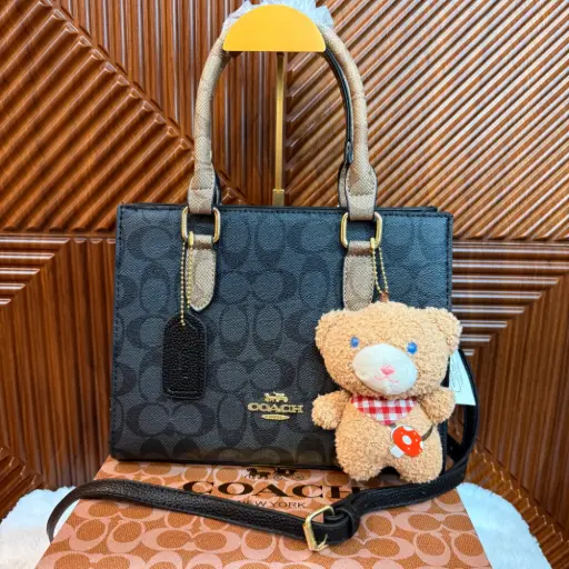 COACH Bolsa Maggie Negra Holograma 