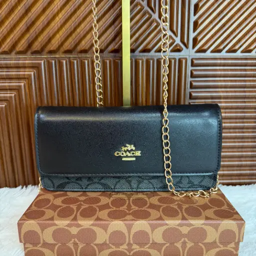 COACH Cartera Crossbody Negra Holograma