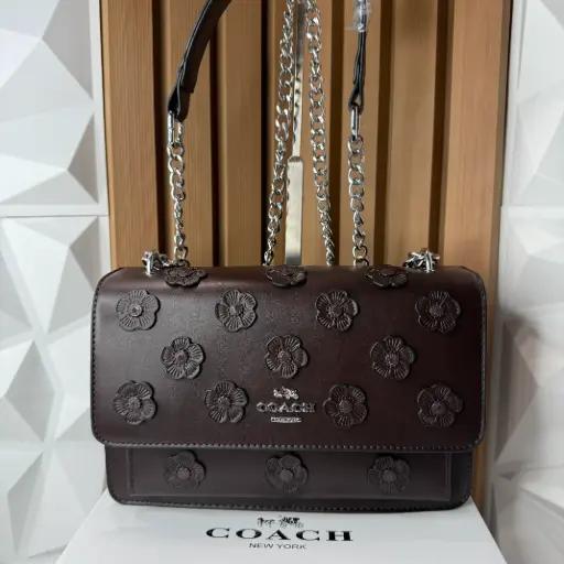 COACH Bolsa Klare Floral Café Chocolate