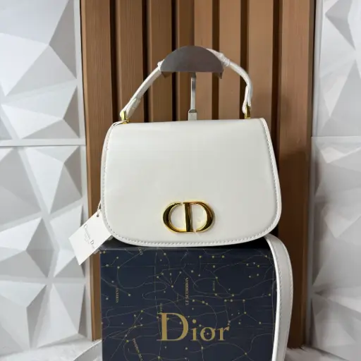 CHRISTIAN DIOR Bolsa Mediana Crossbody Blanca