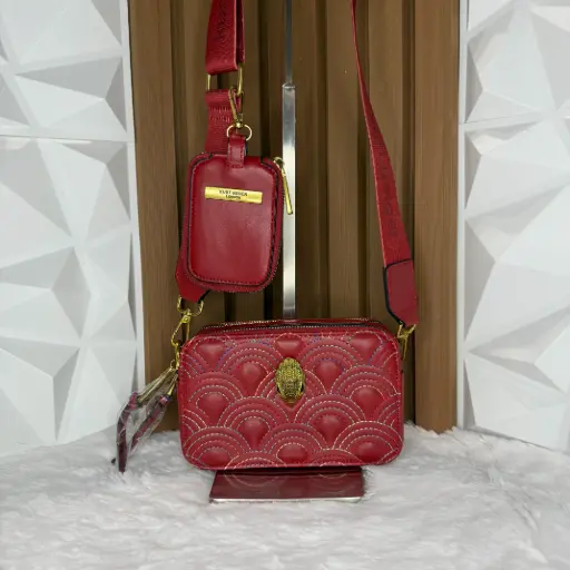 KURT Bolsa Crossbody c/Monedero colgante Roja