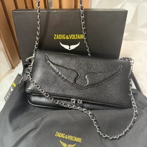 ZADIG & VOLTAIRE Bolsa Rock Swing Negra Relieve