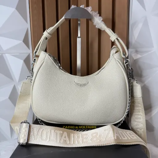 ZADIG & VOLTAIRE Bolsa Moon Rock Blanca