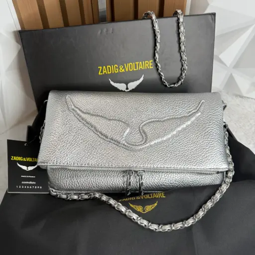 ZADIG & VOLTAIRE Bolsa Rock Swing Plata