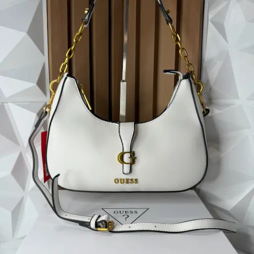 GUESS Bolsa Erenia de Hombro Crossbody Blanca
