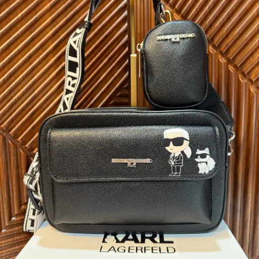 KARL LAGERFELD Bolsa Bandolera Negra 