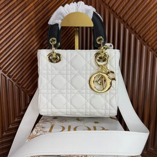 CHRISTIAN DIOR Bolsa Mini Lady Blanca