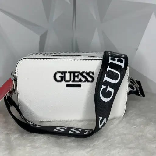 GUESS Bolsa Camera Crossbody Blanca